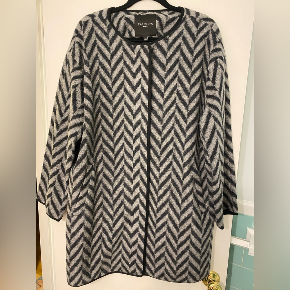 Talbots Striped Coat